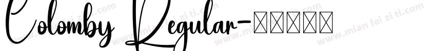 Colomby Regular字体转换